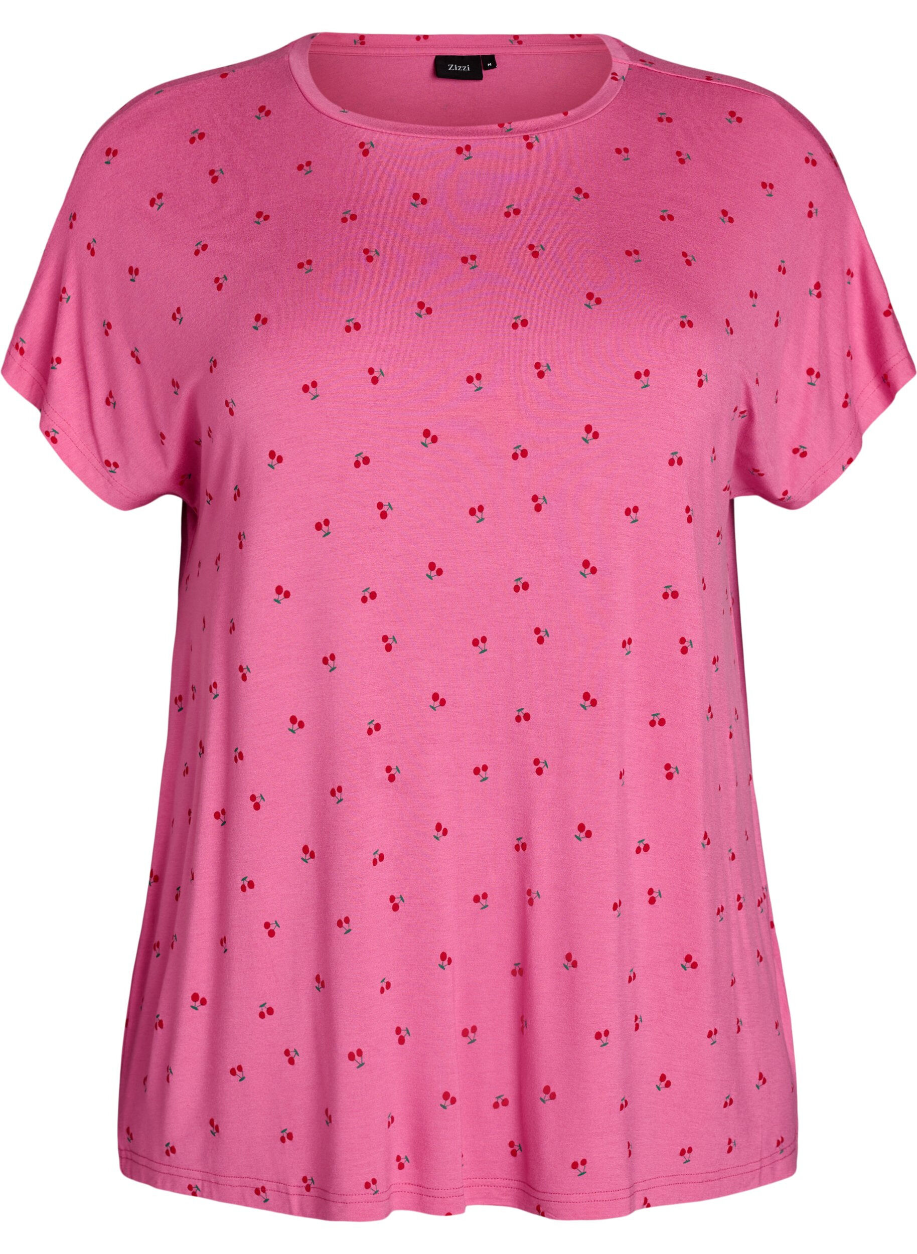 Pyjama T-shirt in viscose met all-over print