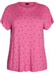 Pyjama T-shirt in viscose met all-over print, Roze, Packshot image number 0