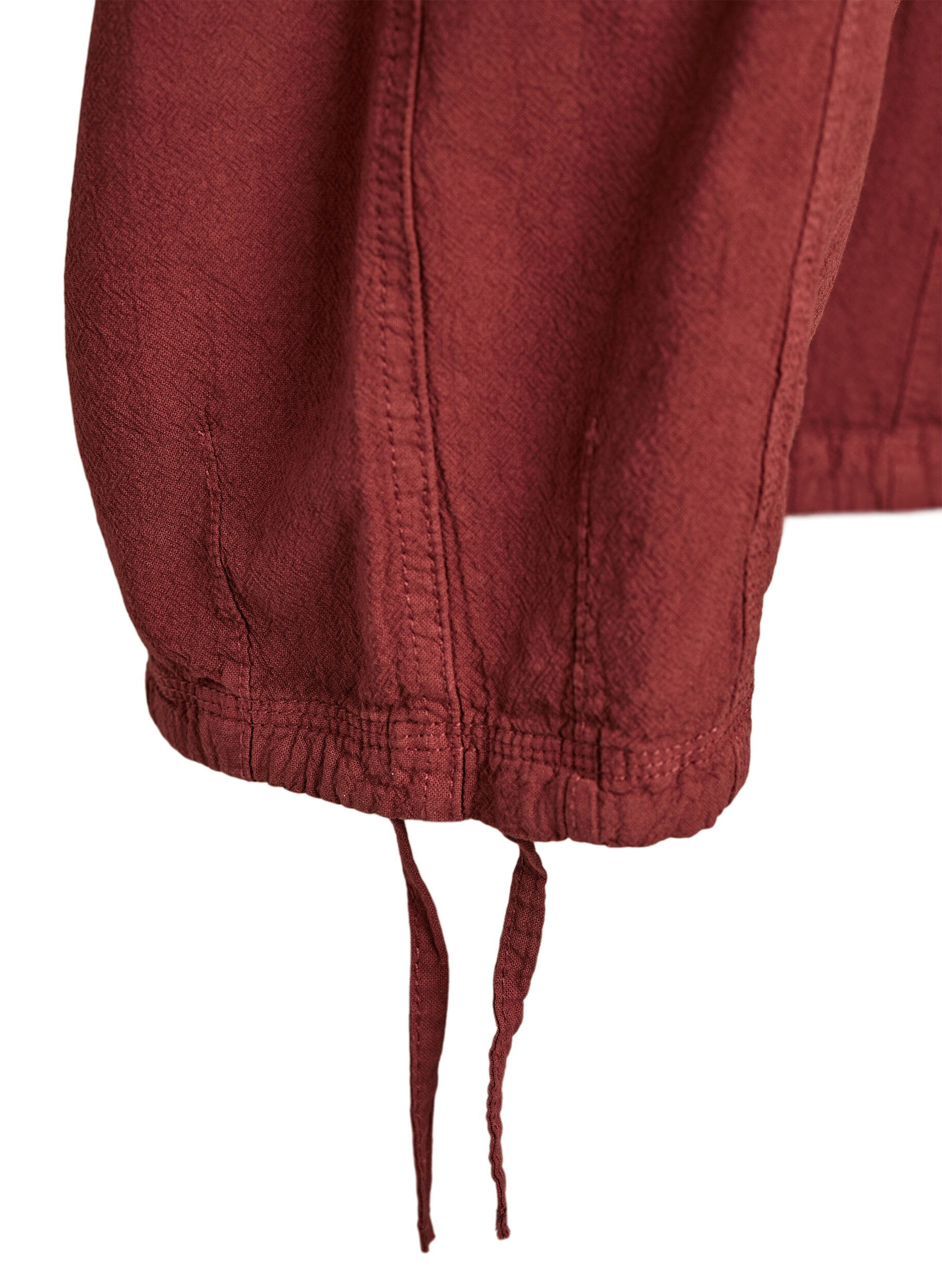 Zizzi Katoenen Capri-broek, Rood, Packshot image number 3