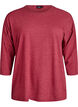 Jersey blouse met 3/4 mouwen, Rood, Packshot image number 0