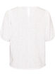 Blouse met textuur en korte mouwen, Wit, Packshot image number 1