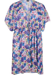 Strand kimono met print, Blauw