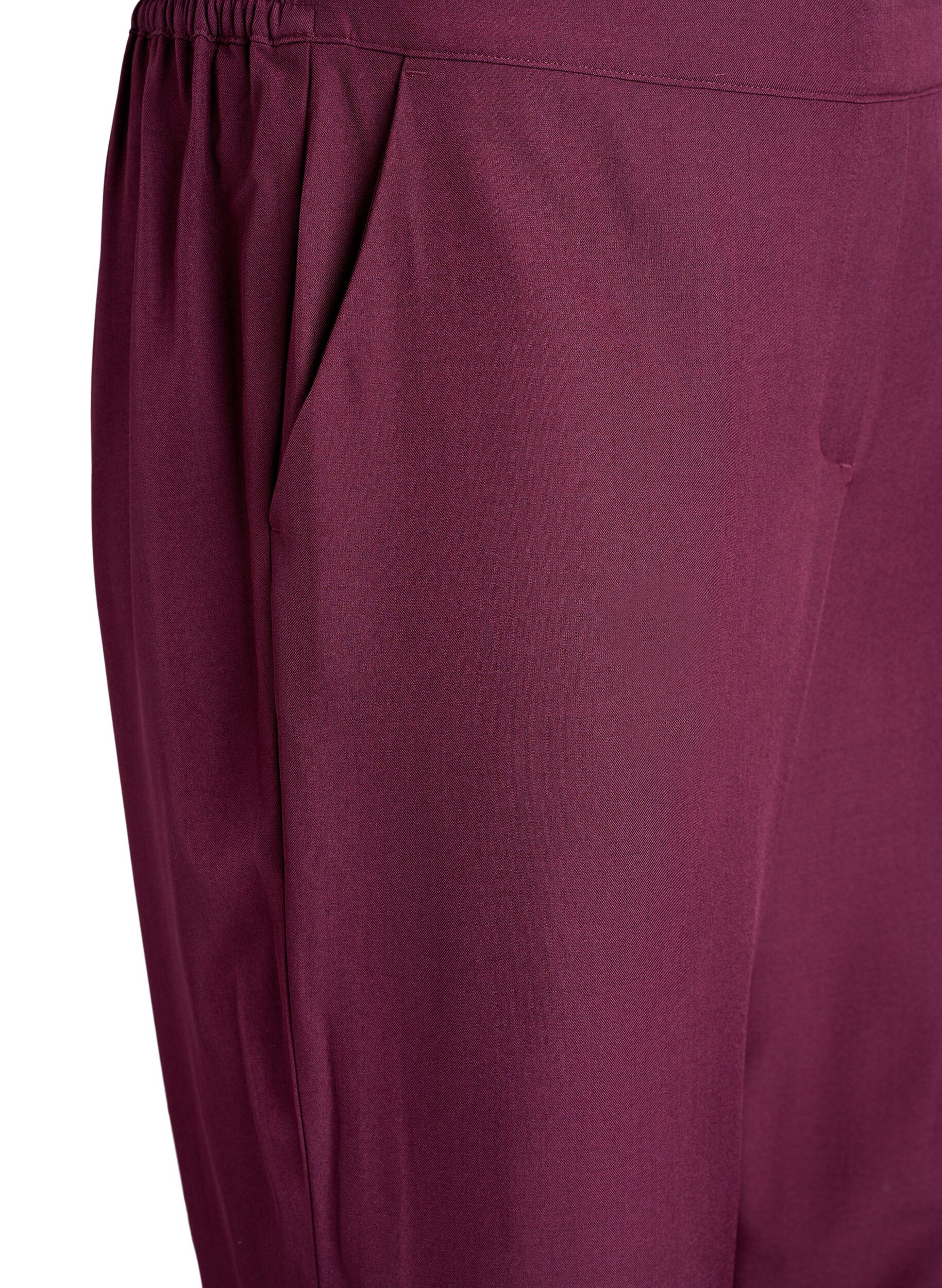 Zizzi FLASH - Losse broek met zakken, Donker Bordeaux, Packshot image number 2