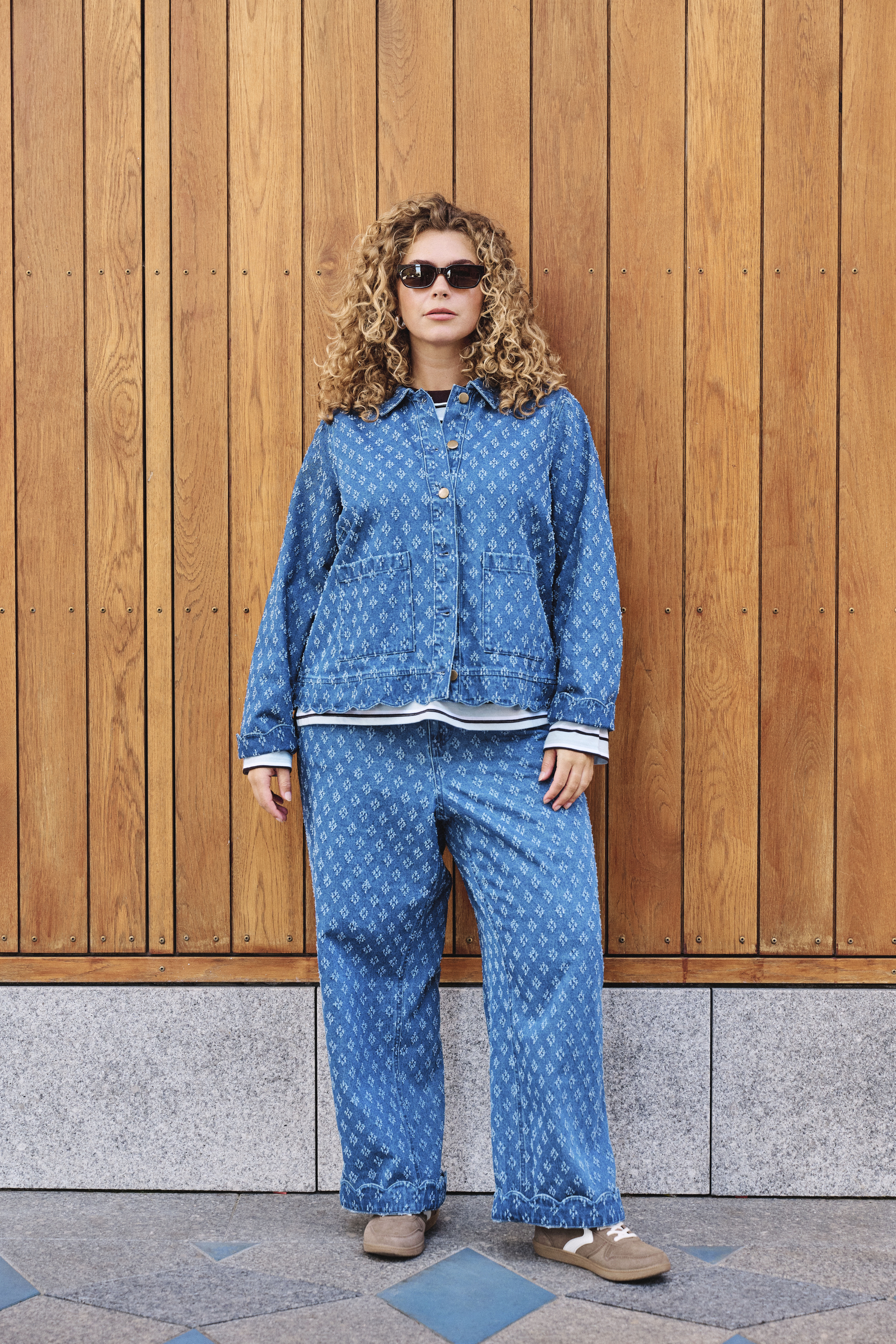 ZizziOntspannen blauwe denimstijl, , Model