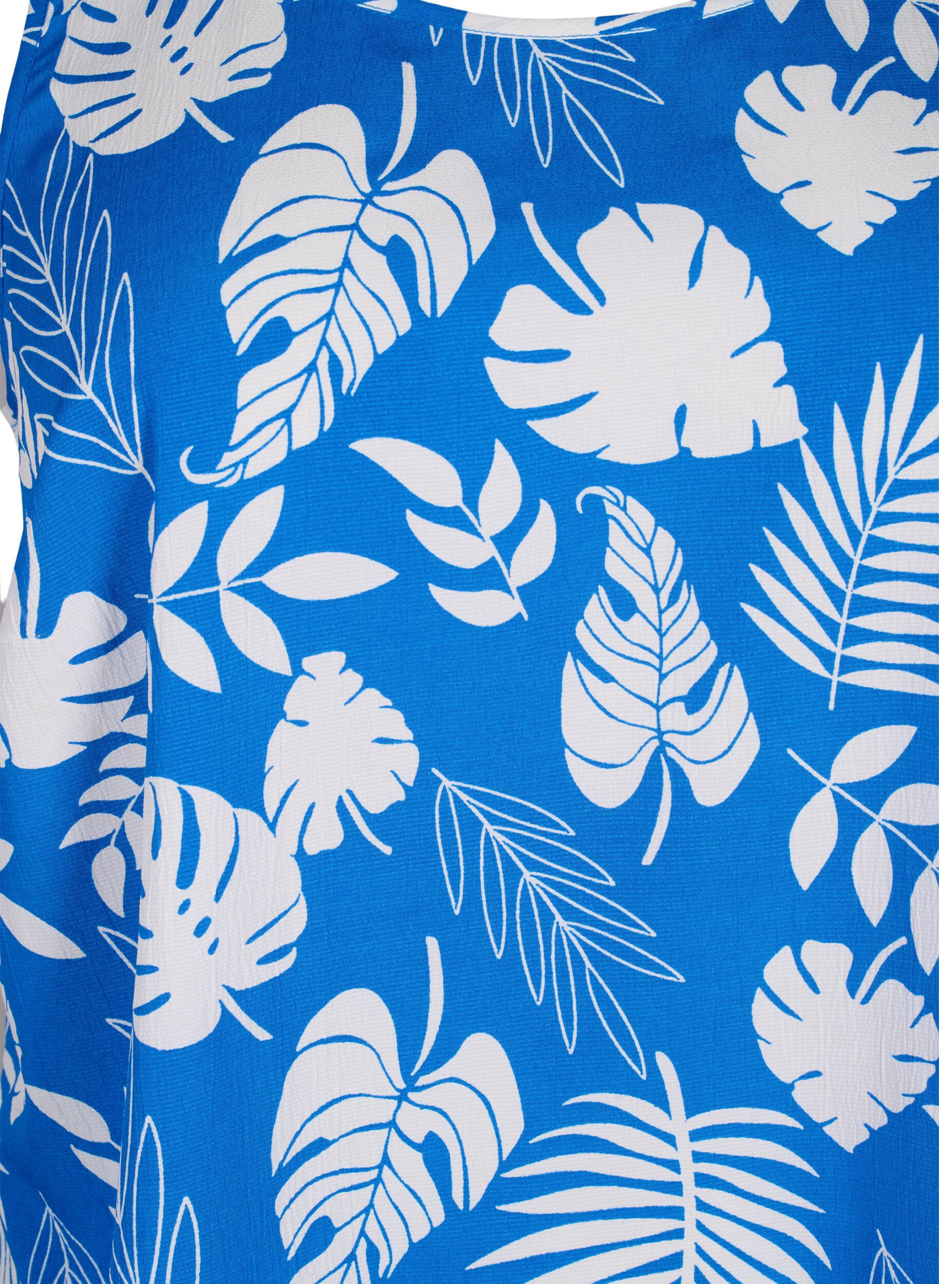 Zizzi Flash - Mouwloze top met print, Blauw, Packshot image number 2