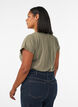 T-shirt met decoratieve print aan de voorkant, Groen, Model image number 2