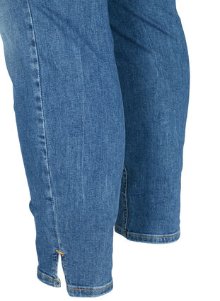 Sanna jeans met split aan de enkel, Dark blue denim, Packshot image number 3