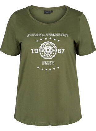 Katoenen t-shirt met print, Ivy Green ATHLETIC, Packshot image number 0