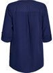 Katoenen mousseline tuniek met broderie anglaise, Blauw, Packshot image number 1