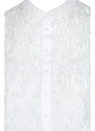 Overhemdkraag in kantkwaliteit, Bright White, Packshot image number 2