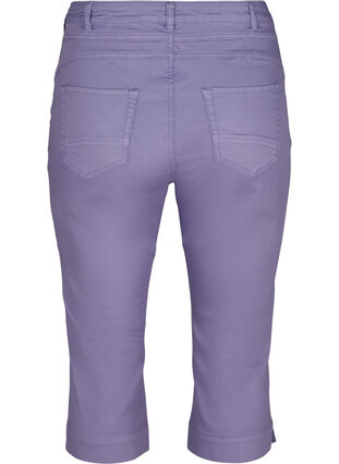 Nauwsluitende capri broek met knoopsluiting, Silver Bullet, Packshot image number 1