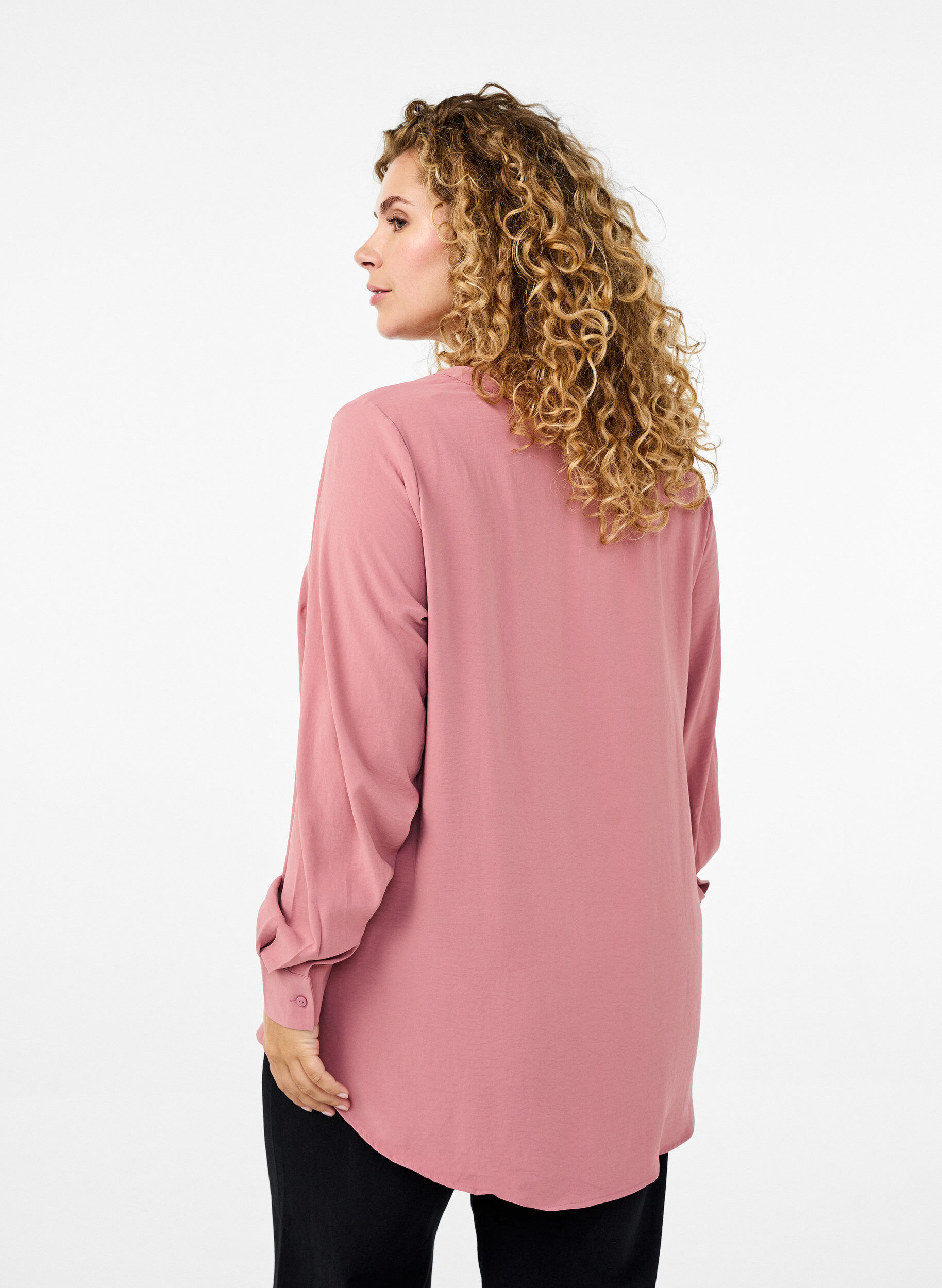 Zizzi FLASH - Blouse met lange mouwen, Roze, Model image number 2