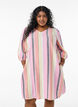Korte jurk in linnen en viscose met 3/4 mouwen, Geel, Model image number 0
