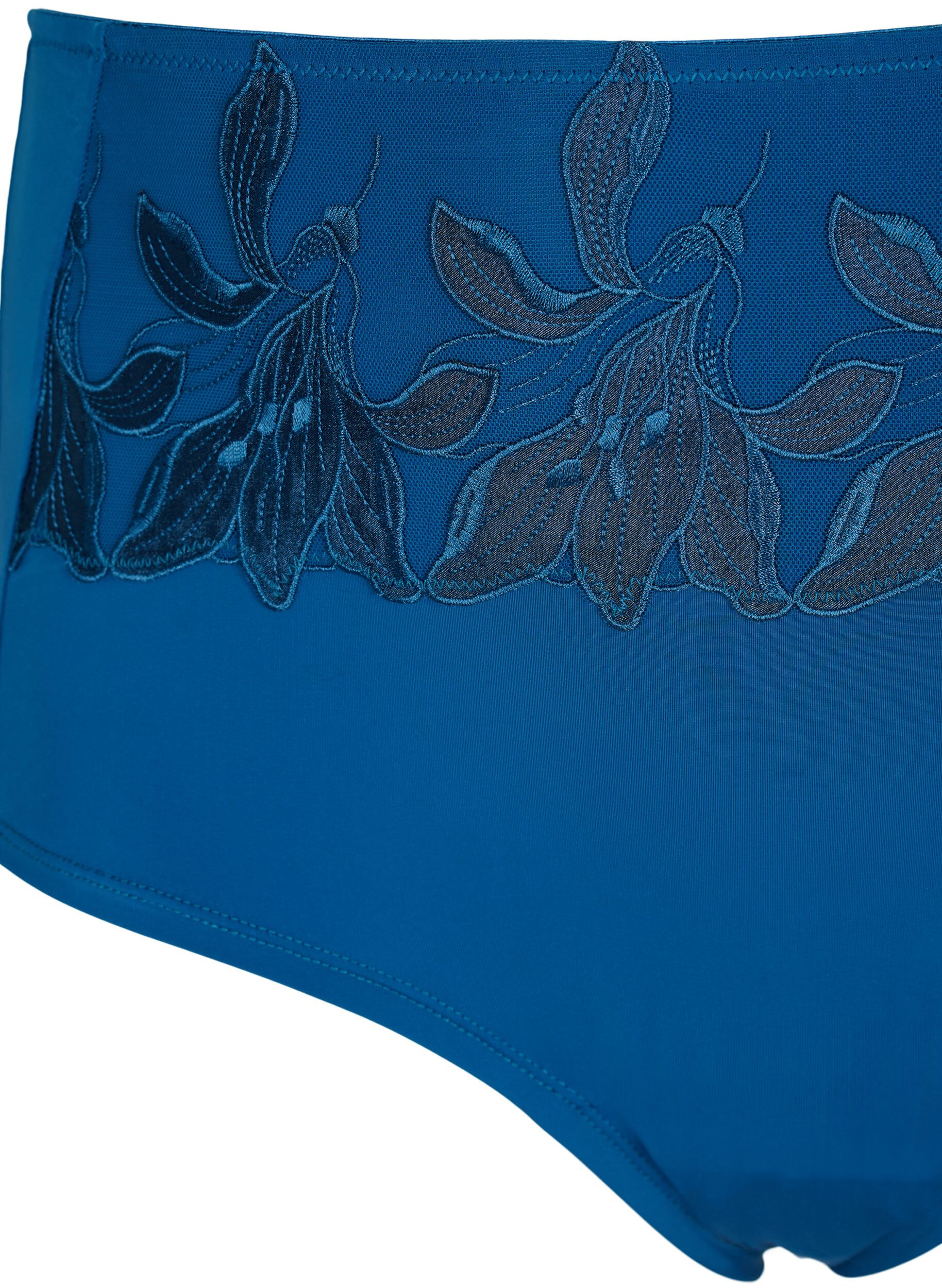 Zizzi Heupslip met normale taille en kant, Sailor Blue, Packshot image number 2