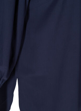 Viscose blouse met 3/4 pofmouwen, Navy Blazer, Packshot image number 3