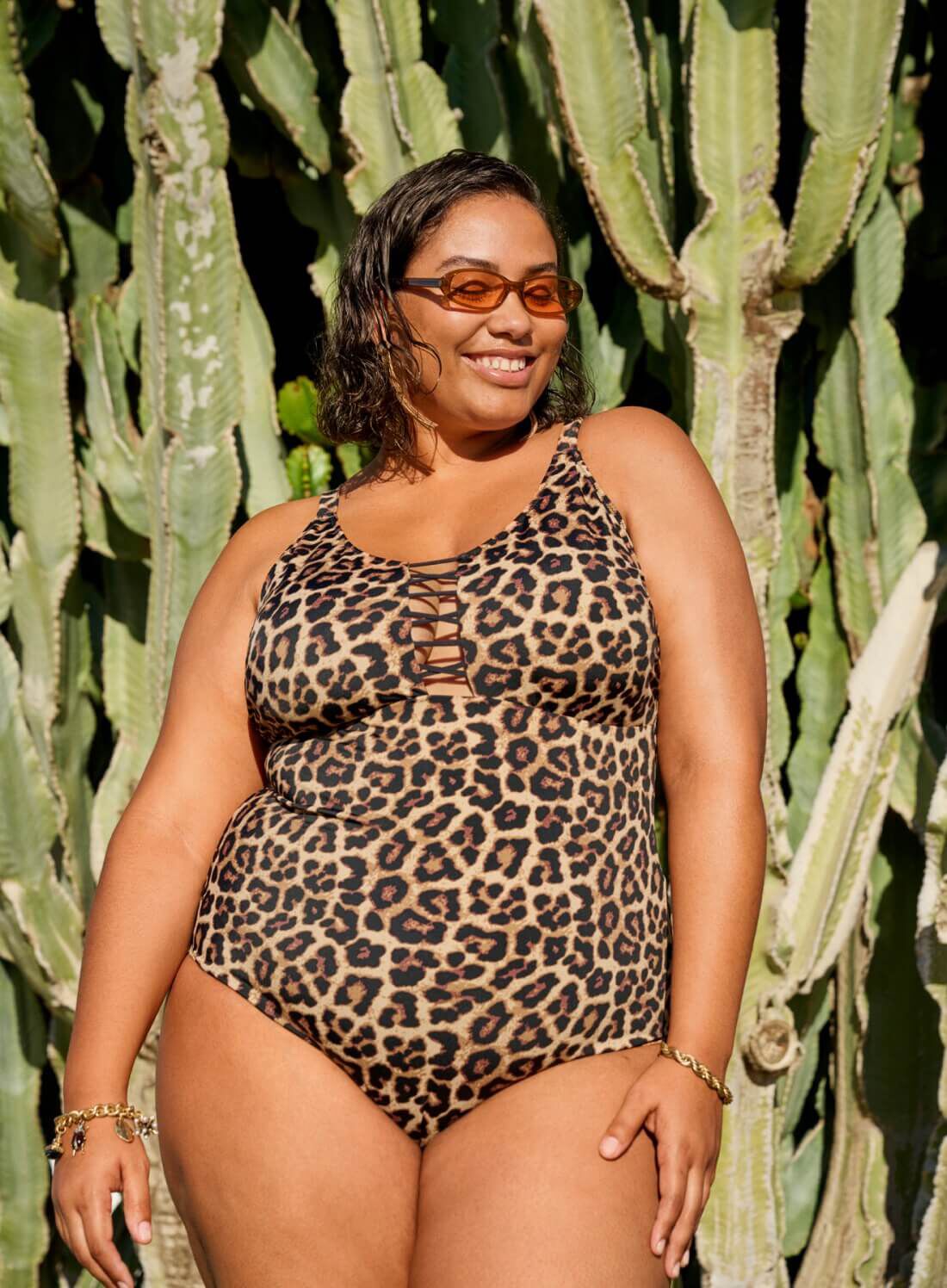 Zizzi Rok met luipaard, , Model