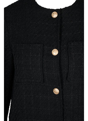 Bouclé jasje met zakken, Black, Packshot image number 2