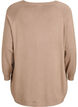 Gebreide blouse met knoopjes aan de zijkant, Beige, Packshot image number 1