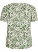Viscose blouse met korte mouwen en print, Groen, Packshot image number 1