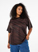 Oversized blouse met patroon, Bruin, Model image number 0