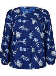 FLASH - Blouse met lange mouwen en kleine bloemen, Blue Flower