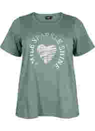 FLASH - T-shirt met motief, Balsam Green