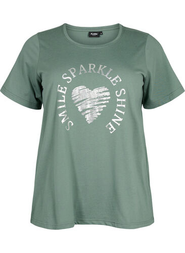 FLASH - T-shirt met motief, Balsam Green, Packshot image number 0