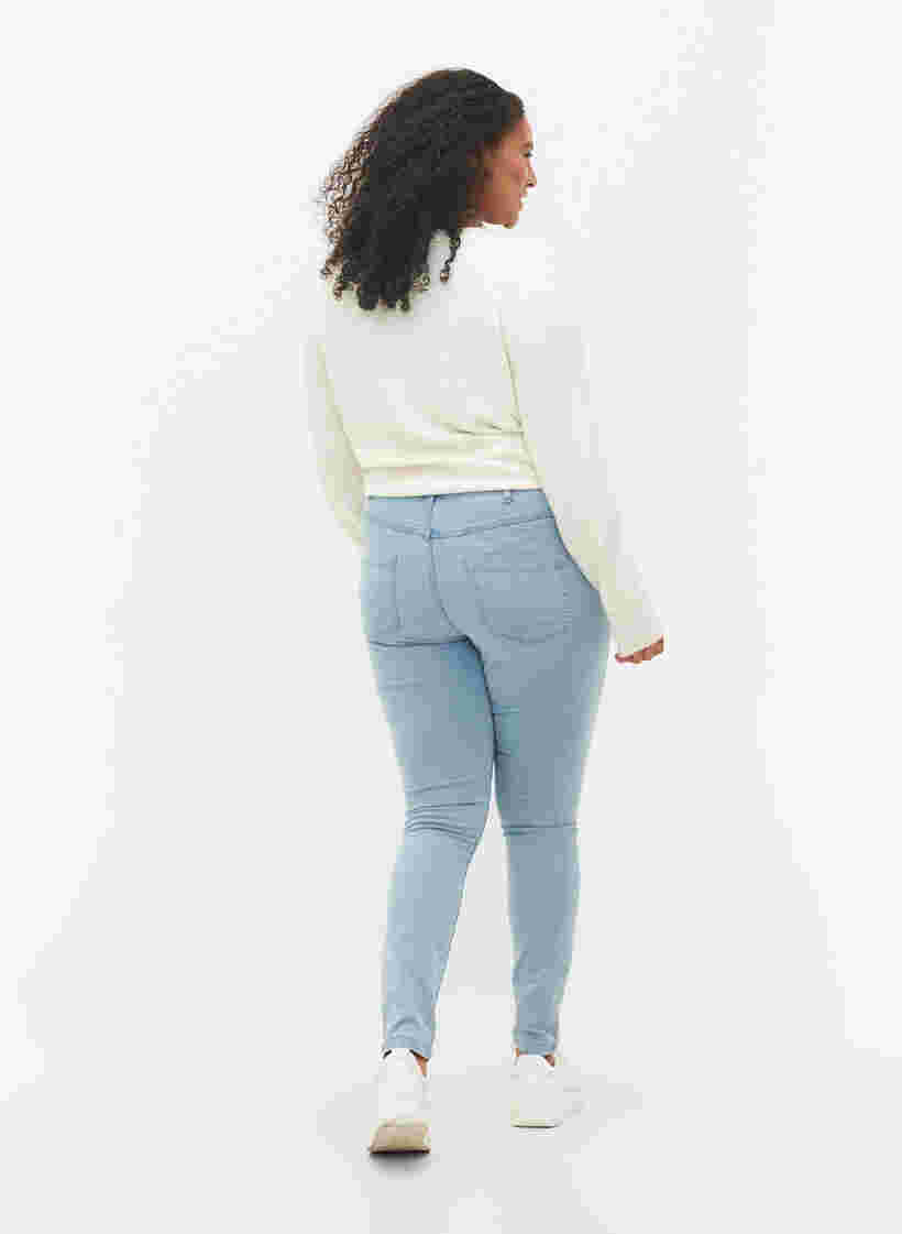 super slim fit Amy jeans met hoge taille, Ex Lgt Blue, Model image number 1
