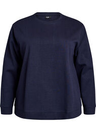 Sweatshirt met ronde hals, Blauw