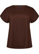 Katoenen T-shirt met haakdetail, Bruin, Packshot image number 0