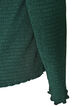 Blouse met structuur en golvende randen, Groen, Packshot image number 3