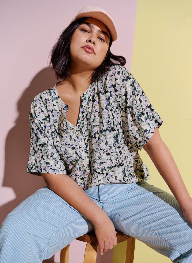 Straight jeans met enkellengte, Light Blue Stripe, Image image number 0