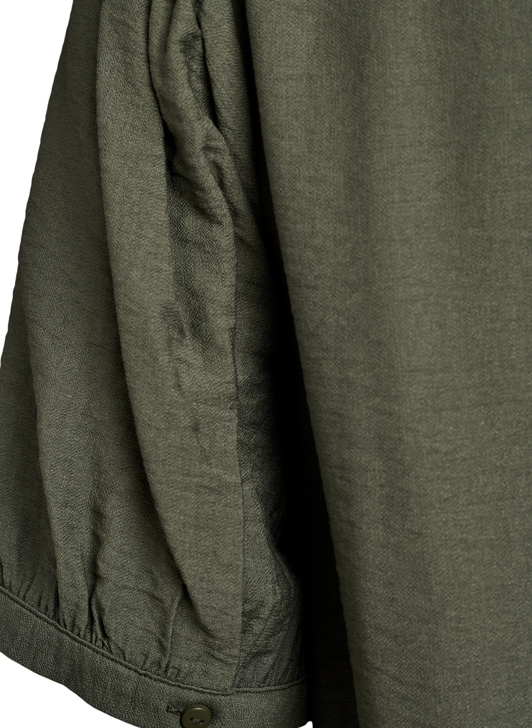 Zizzi Viscose blouse met 1/2 mouwen, Groen, Packshot image number 3