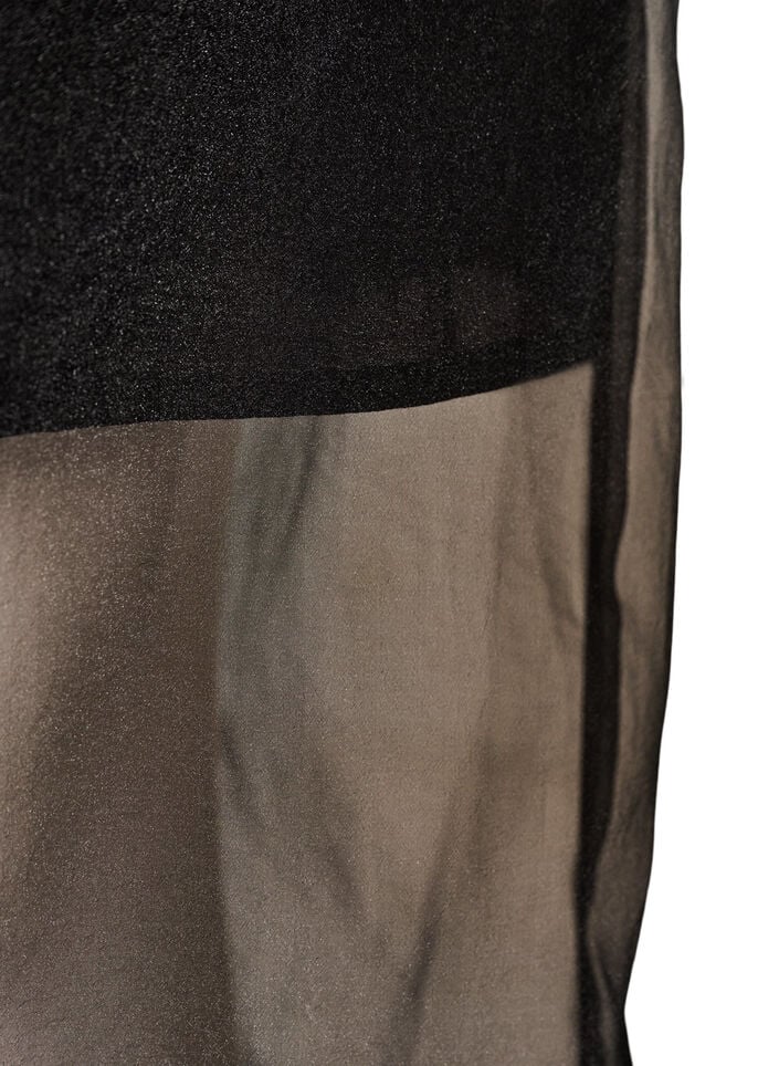 Lange rok in organza-look, Zwart, Packshot image number 3