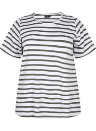 Gestreept T-shirt van biologisch katoen, Thyme Stripe, Packshot