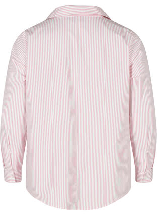 Gestreept overhemd van biologisch katoen, Blush Stripe, Packshot image number 1
