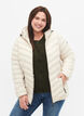 Gewatteerd lichtgewicht jack met capuchon, Beige, Model image number 0