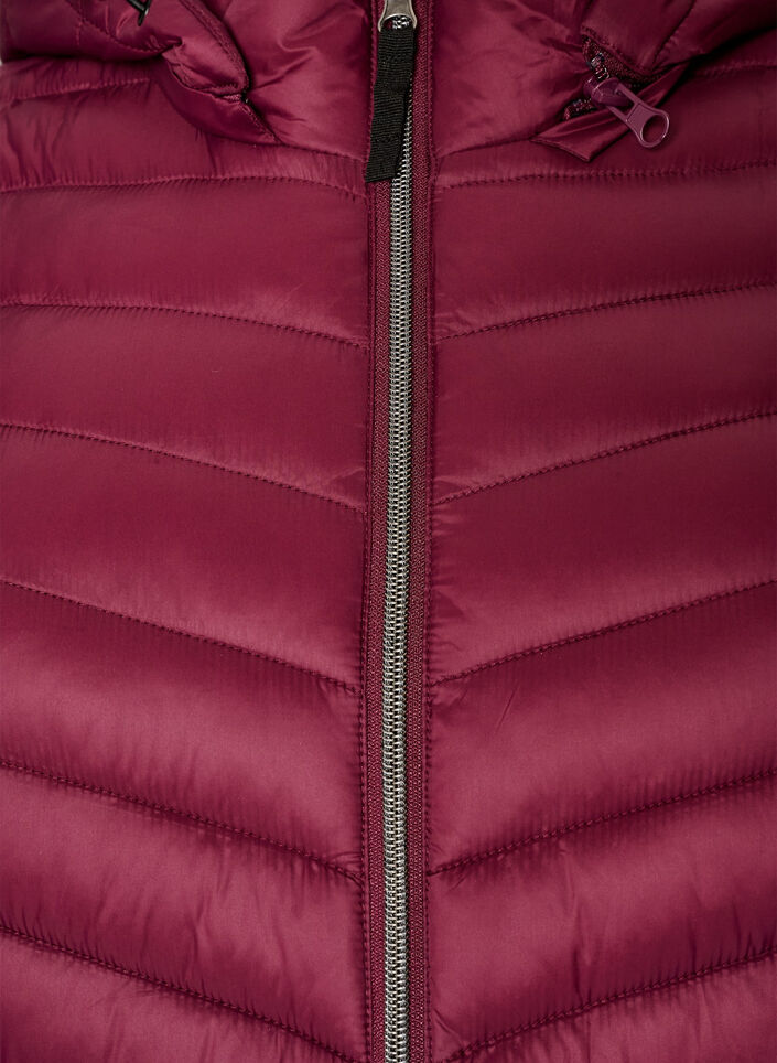 Lichtgewicht jas met zakken en afneembare capuchon, Rood, Packshot image number 2