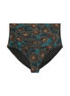 Bikinibroekje met print en hoge taille, Blauw, Packshot image number 0