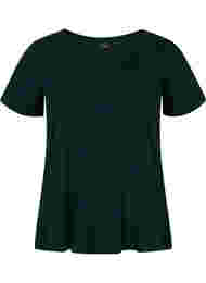 Basic t-shirt in effen kleur met katoen, Scarab