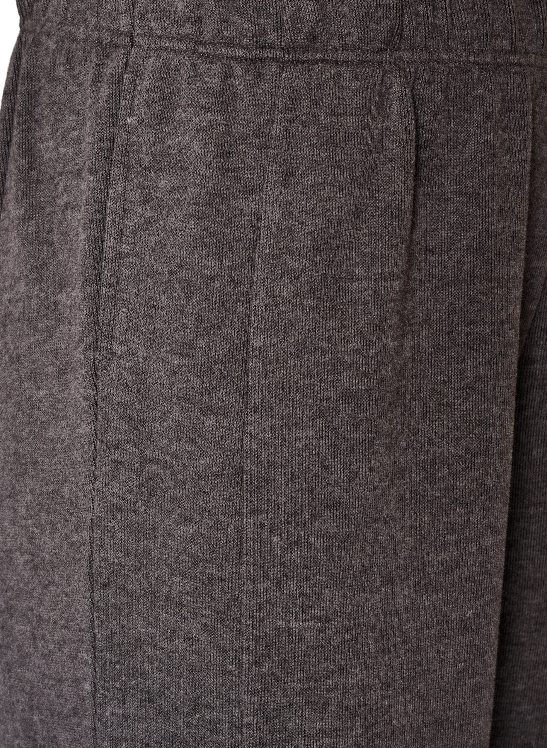 ZizziJerseybroek met een barrel fit en hoge taille, Grijs, Packshot image number 2