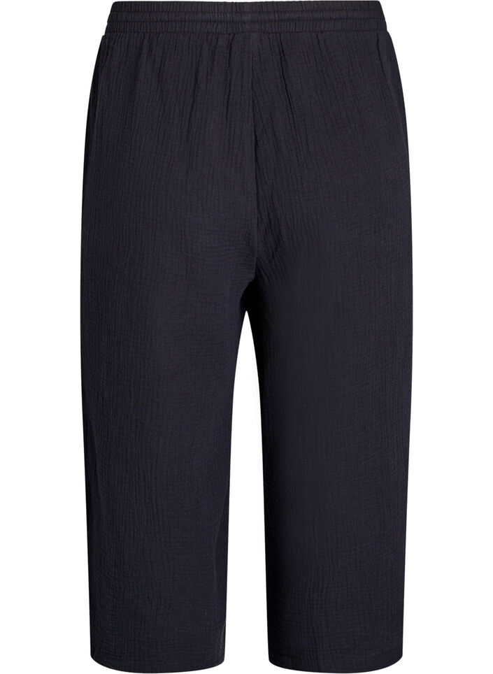 Culotte broek met een hoge taille, Zwart, Packshot image number 1