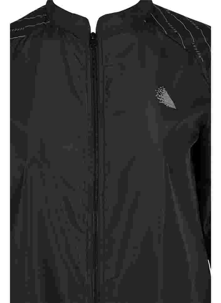Sportjack met reflecterende opdruk, Black w- ReflexPrint, Packshot image number 2