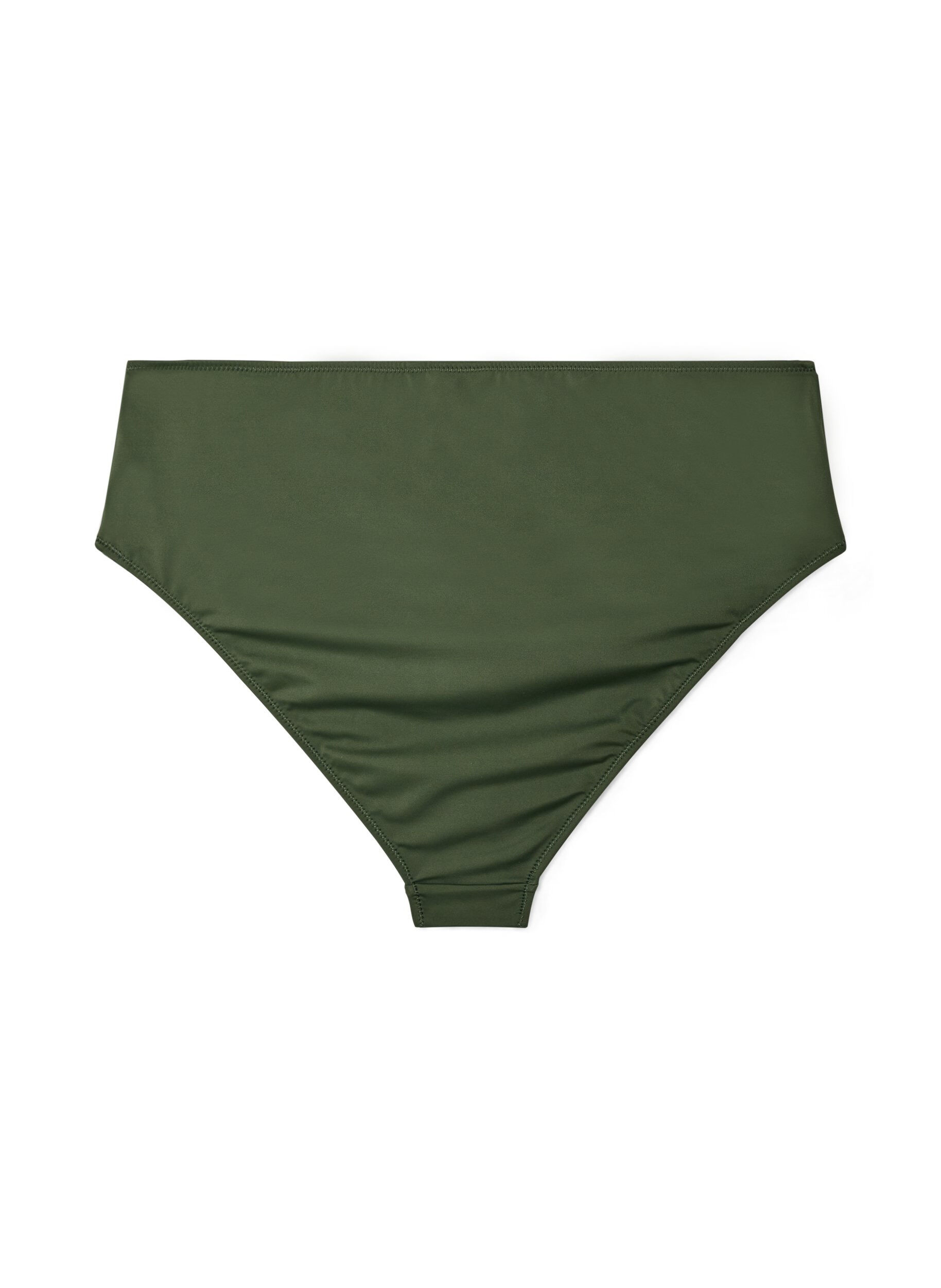 Zizzi High-waisted Tai bikinislip met gouden detail, Groen, Packshot image number 1
