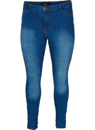 Super smalle Amy jeans met hoge taille, Blue denim, Packshot image number 0