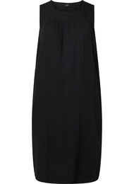 Mouwloze midi-jurk van katoen, Black