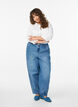 High waist barrel jeans, Blauw, Model image number 0