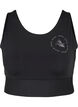 CORE, MID SUPPORT SPORTS BRA - Sportbeha in blokkleur met v-rug, Black, Packshot image number 0