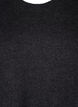 Gebreide jurk met ronde hals en split, Dark Grey Melange, Packshot image number 2