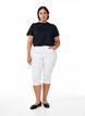 High waist Amy capri jeans met super slim fit, Wit, Model image number 0